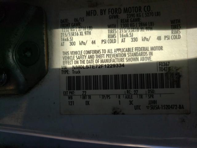 Photo 9 VIN: NM0LS7E72F1229334 - FORD TRANSIT CONNECT 