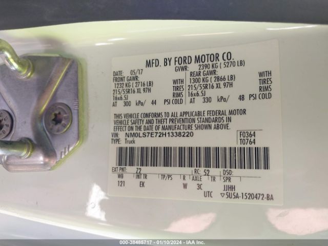 Photo 8 VIN: NM0LS7E72H1338220 - FORD TRANSIT CONNECT 