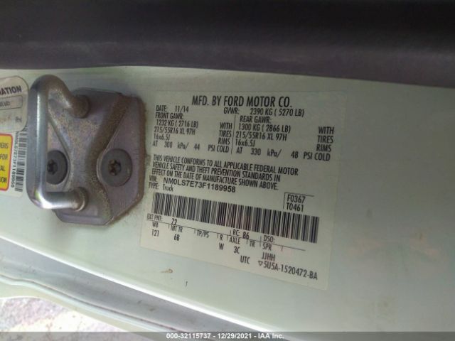 Photo 8 VIN: NM0LS7E73F1189958 - FORD TRANSIT CONNECT 