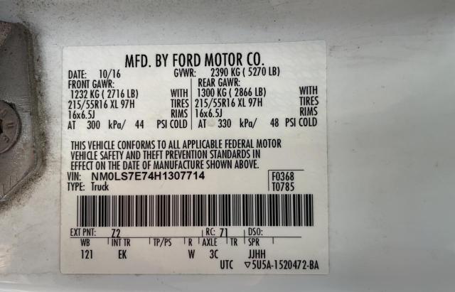 Photo 9 VIN: NM0LS7E74H1307714 - FORD TRANSIT CO 