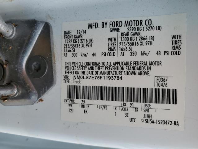 Photo 9 VIN: NM0LS7E75F1193784 - FORD TRANSIT CO 