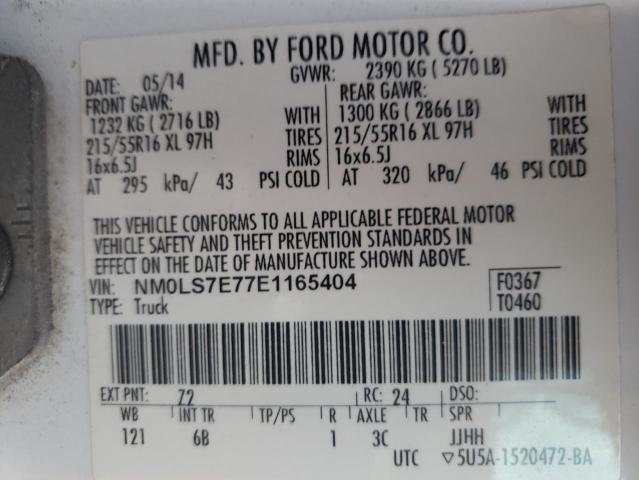 Photo 9 VIN: NM0LS7E77E1165404 - FORD TRANSIT CO 