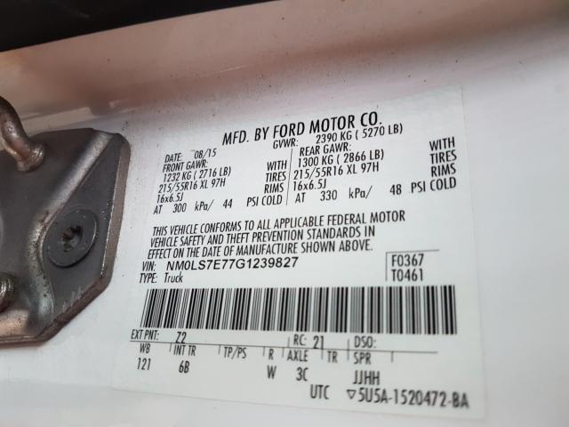 Photo 9 VIN: NM0LS7E77G1239827 - FORD TRANSIT CO 