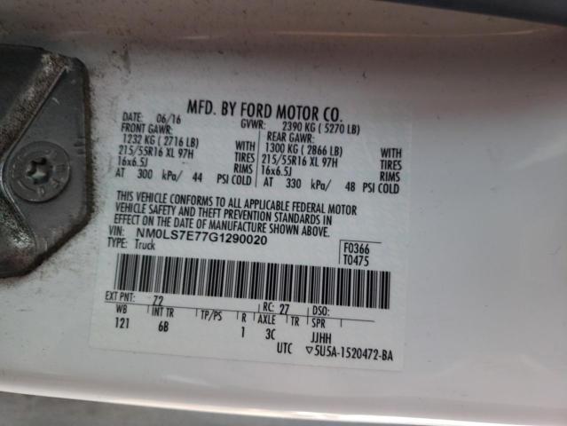 Photo 12 VIN: NM0LS7E77G1290020 - FORD TRANSIT CO 