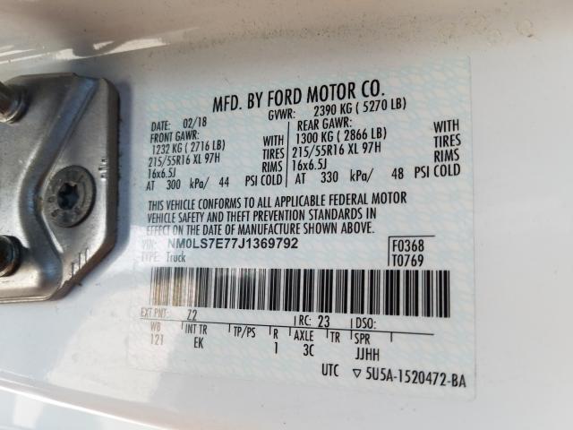 Photo 9 VIN: NM0LS7E77J1369792 - FORD TRANSIT CO 