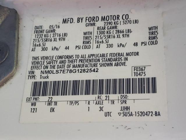 Photo 12 VIN: NM0LS7E78G1282542 - FORD TRANSIT CO 