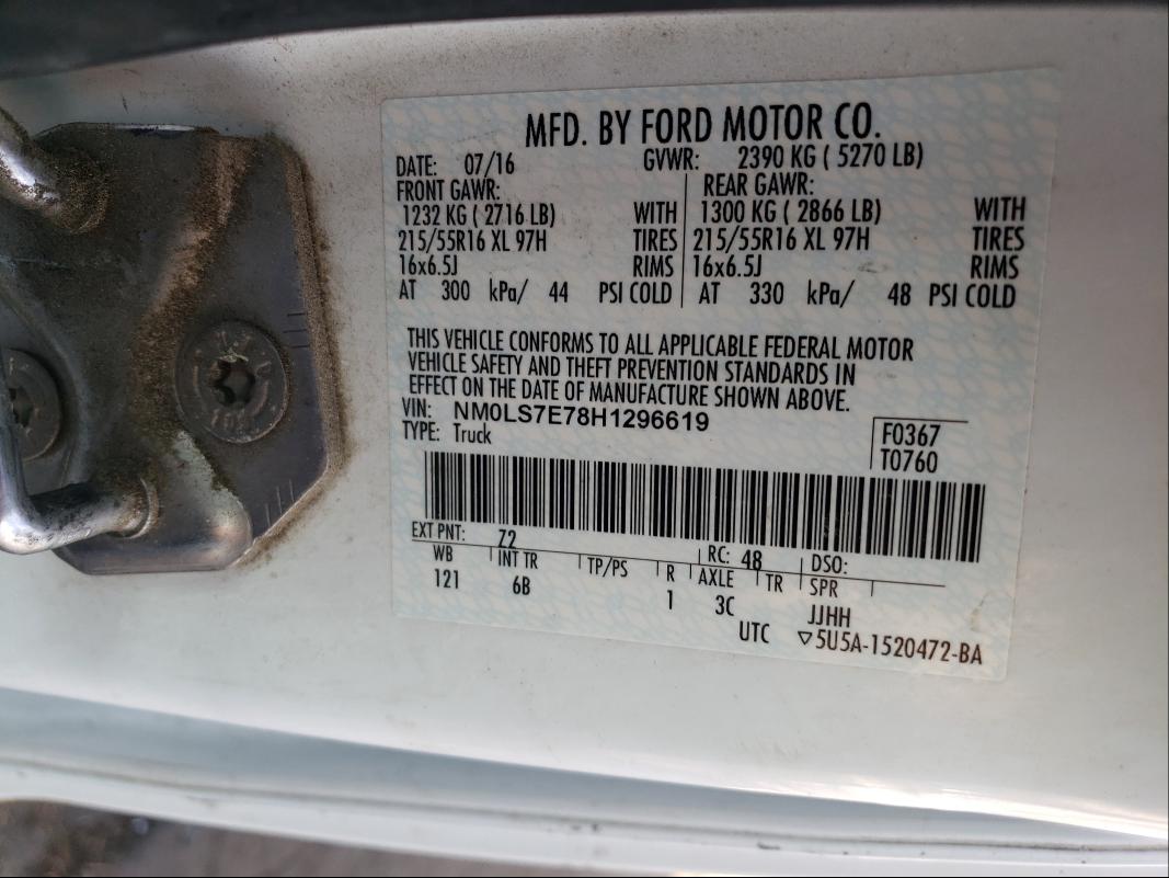 Photo 9 VIN: NM0LS7E78H1296619 - FORD TRANSIT CO 