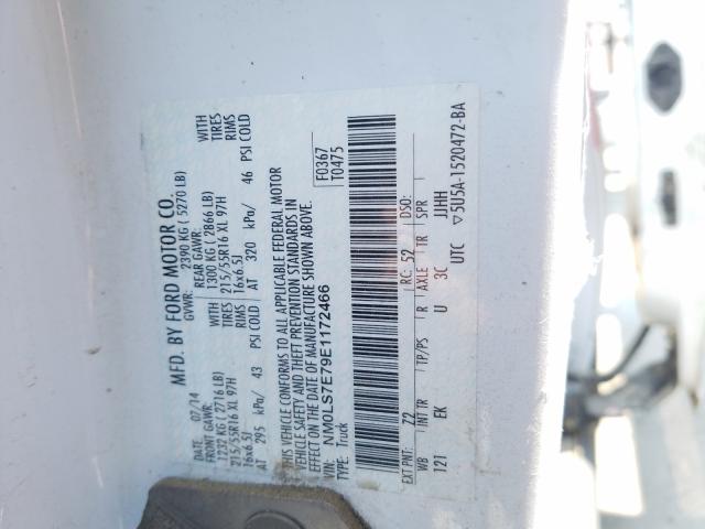 Photo 9 VIN: NM0LS7E79E1172466 - FORD TRANSIT CO 