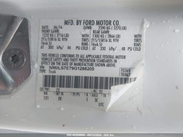 Photo 8 VIN: NM0LS7E79G1288205 - FORD TRANSIT CONNECT 