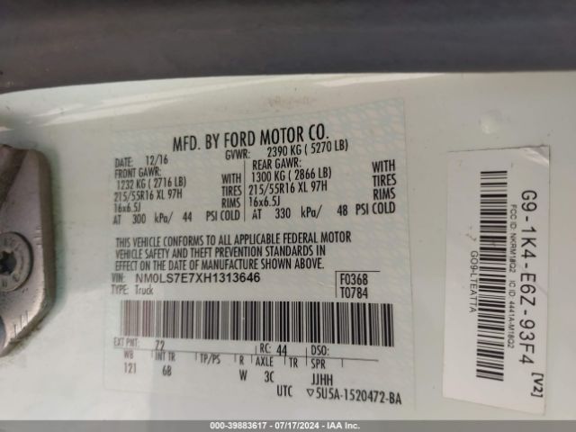 Photo 8 VIN: NM0LS7E7XH1313646 - FORD TRANSIT CONNECT 