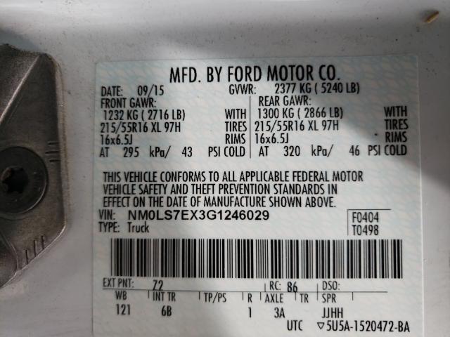 Photo 9 VIN: NM0LS7EX3G1246029 - FORD TRANSIT CO 