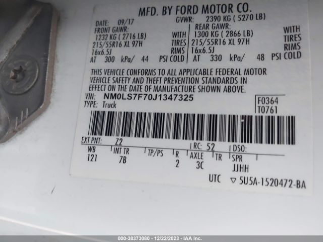 Photo 8 VIN: NM0LS7F70J1347325 - FORD TRANSIT CONNECT 