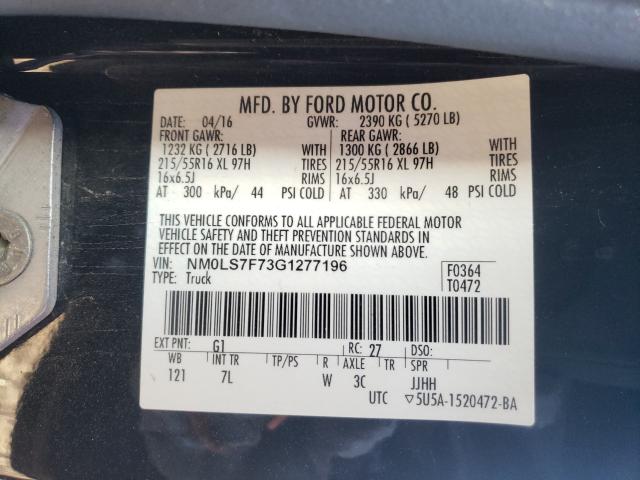 Photo 9 VIN: NM0LS7F73G1277196 - FORD TRANSIT CO 