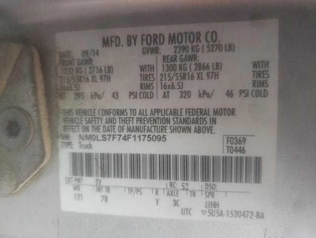 Photo 12 VIN: NM0LS7F74F1175095 - FORD TRANSIT CO 