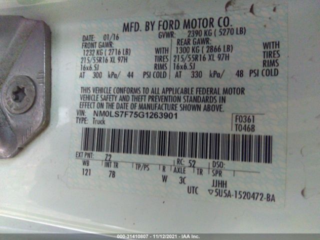 Photo 8 VIN: NM0LS7F75G1263901 - FORD TRANSIT CONNECT 