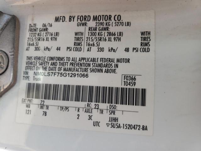 Photo 13 VIN: NM0LS7F75G1291066 - FORD TRANSIT CO 