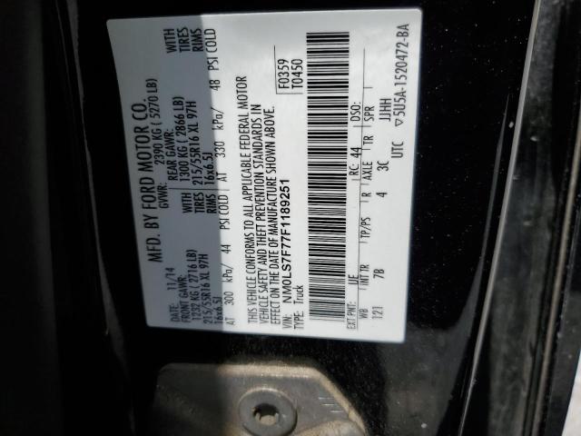 Photo 12 VIN: NM0LS7F77F1189251 - FORD TRANSIT CO 