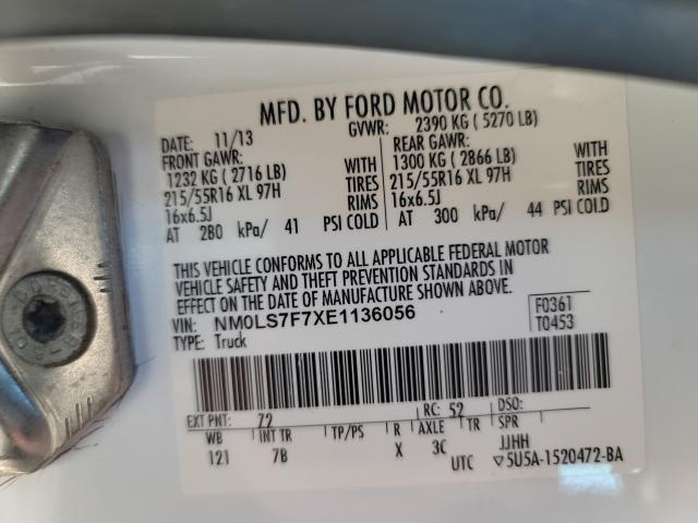 Photo 9 VIN: NM0LS7F7XE1136056 - FORD TRANSIT CO 