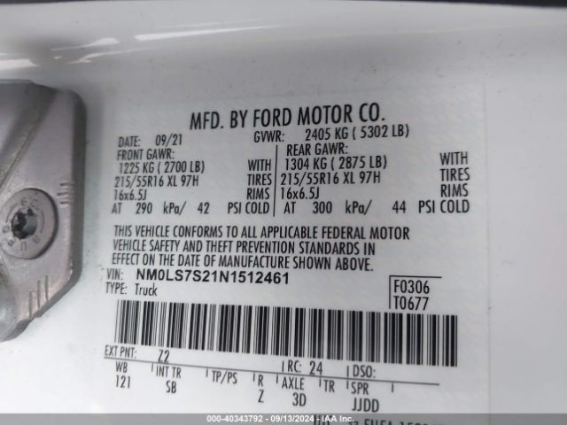 Photo 8 VIN: NM0LS7S21N1512461 - FORD TRANSIT CONNECT 