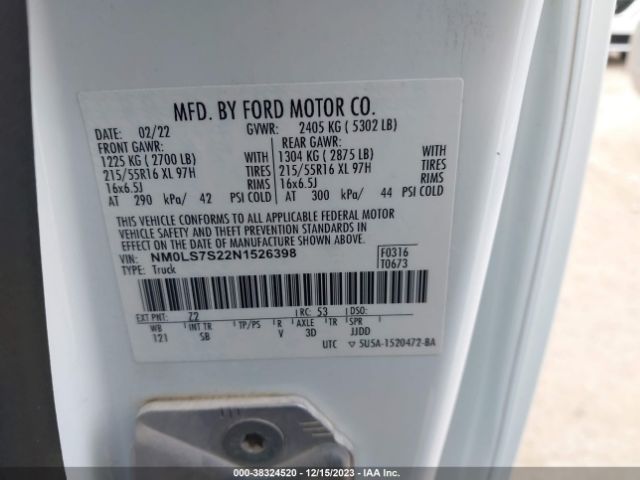 Photo 8 VIN: NM0LS7S22N1526398 - FORD TRANSIT CONNECT 