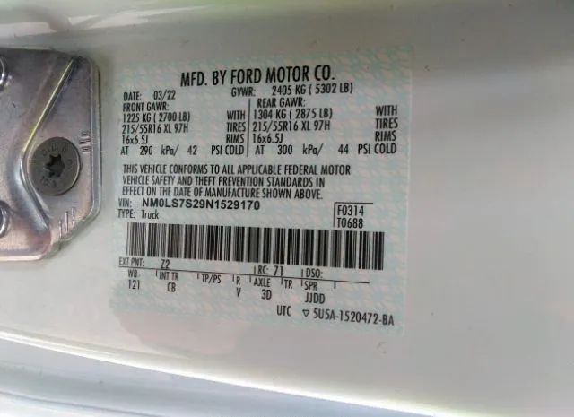 Photo 8 VIN: NM0LS7S29N1529170 - FORD TRANSIT CONNECT VAN 