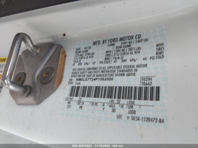 Photo 8 VIN: NM0LS7T24P1562000 - FORD TRANSIT CONNECT 