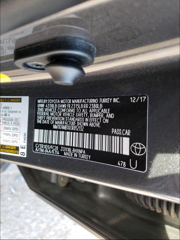 Photo 9 VIN: NMTKHMBX0JR052132 - TOYOTA C-HR XLE 