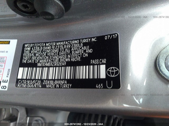 Photo 8 VIN: NMTKHMBX2JR026549 - TOYOTA C-HR 