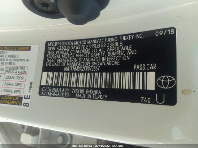 Photo 8 VIN: NMTKHMBX2KR072867 - TOYOTA C-HR 