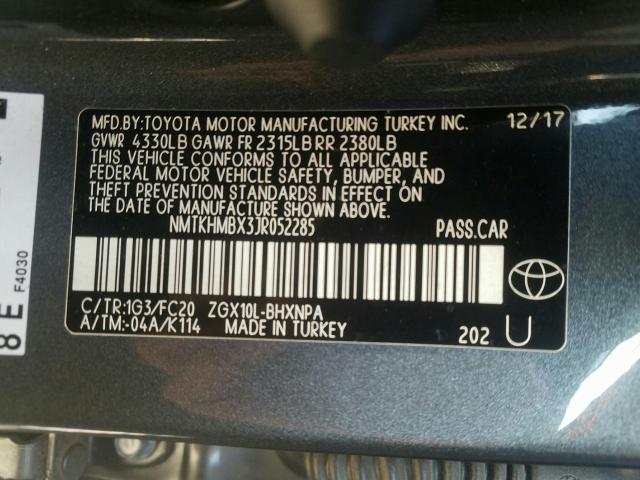 Photo 9 VIN: NMTKHMBX3JR052285 - TOYOTA C-HR XLE 