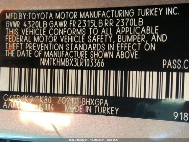 Photo 8 VIN: NMTKHMBX3LR103366 - TOYOTA C-HR 