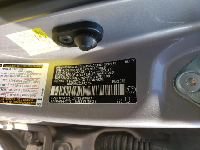 Photo 9 VIN: NMTKHMBX5JR039764 - TOYOTA C-HR XLE 