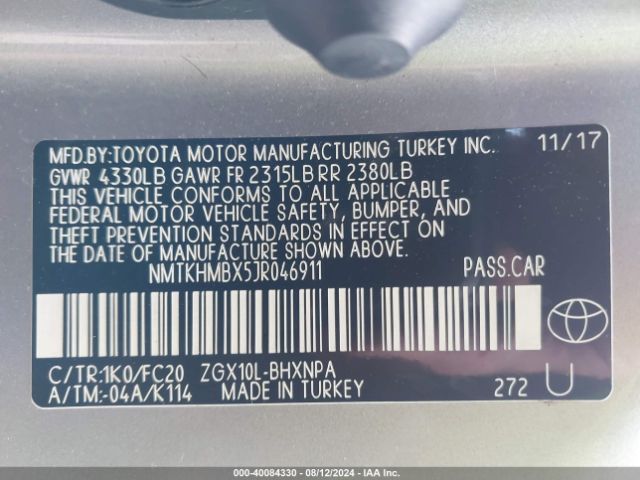 Photo 8 VIN: NMTKHMBX5JR046911 - TOYOTA C-HR 