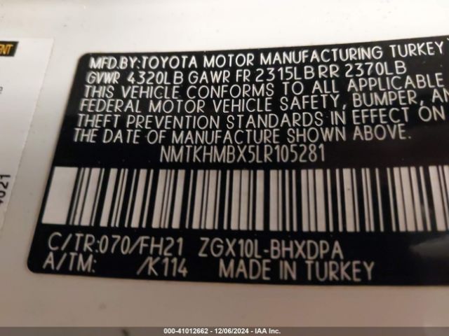 Photo 8 VIN: NMTKHMBX5LR105281 - TOYOTA C-HR 