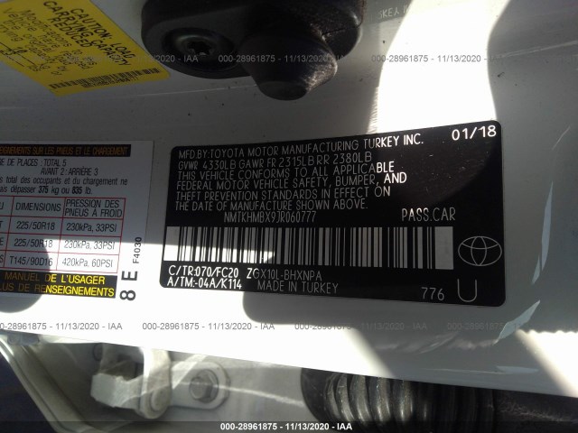 Photo 8 VIN: NMTKHMBX9JR060777 - TOYOTA C-HR 