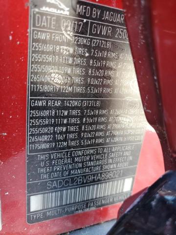 Photo 11 VIN: SADCL2BV9HA898021 - JAGUAR F-PACE R - 