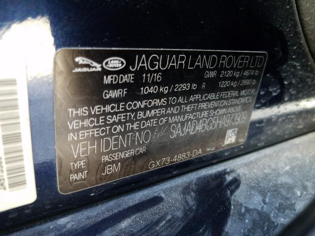 Photo 9 VIN: SAJAD4BG5HA973909 - JAGUAR XE PREMIUM 