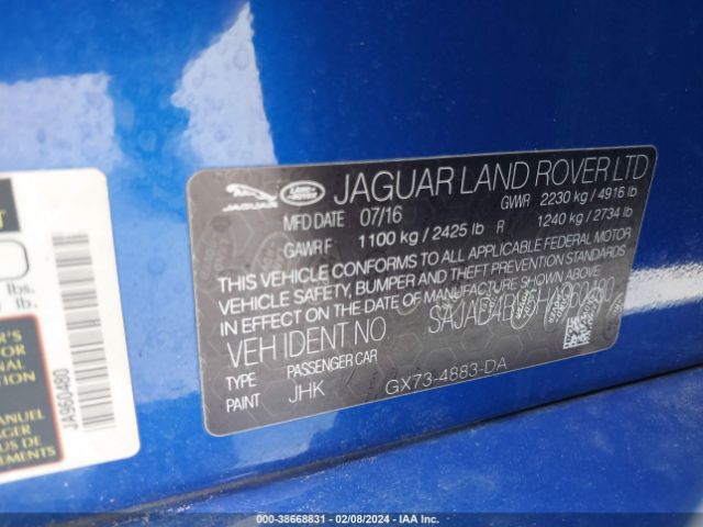 Photo 8 VIN: SAJAD4BV5HA960480 - JAGUAR XE 