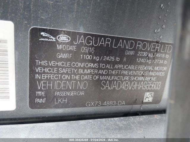 Photo 8 VIN: SAJAD4BV9HA965603 - JAGUAR XE 