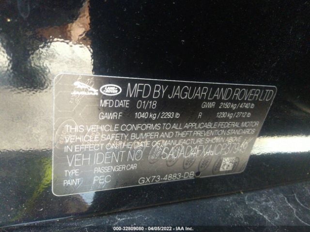 Photo 8 VIN: SAJAD4FX4JCP37949 - JAGUAR XE 