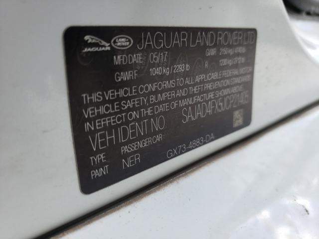 Photo 9 VIN: SAJAD4FX5JCP21405 - JAGUAR XE PREMIUM 