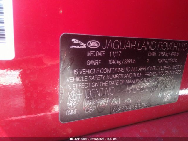 Photo 8 VIN: SAJAD4FX7JCP34477 - JAGUAR XE 