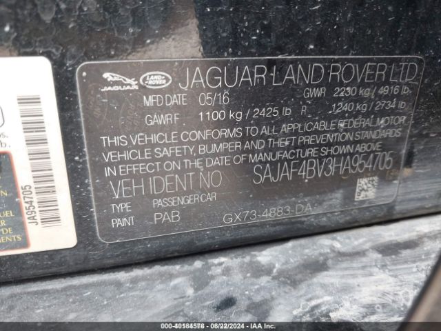 Photo 8 VIN: SAJAF4BV3HA954705 - JAGUAR XE 