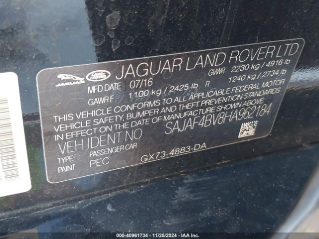 Photo 8 VIN: SAJAF4BV8HA962184 - JAGUAR XE 