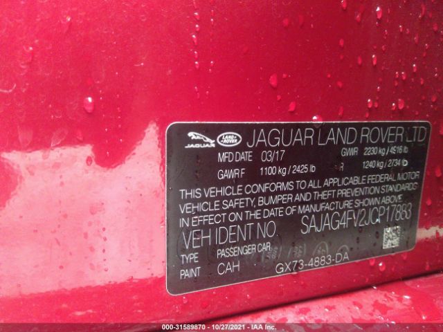 Photo 8 VIN: SAJAG4FV2JCP17883 - JAGUAR XE 