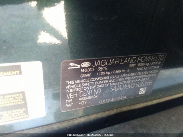 Photo 8 VIN: SAJAJ4BV0HA963585 - JAGUAR XE 