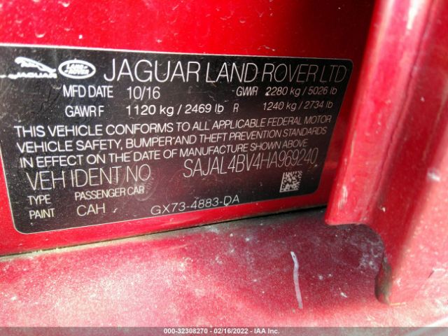 Photo 8 VIN: SAJAL4BV4HA969240 - JAGUAR XE 