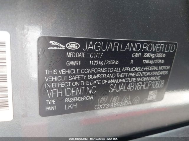 Photo 8 VIN: SAJAL4BV6HCP10608 - JAGUAR XE 