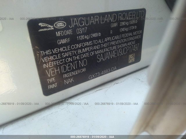 Photo 8 VIN: SAJAN4EV9JCP17497 - JAGUAR XE 