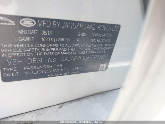 Photo 8 VIN: SAJAP4FX6KCP43857 - JAGUAR XE 